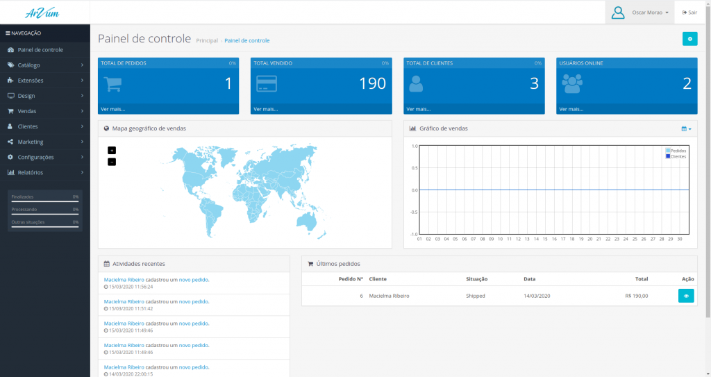 Desenvolvimento de website para e-commerce