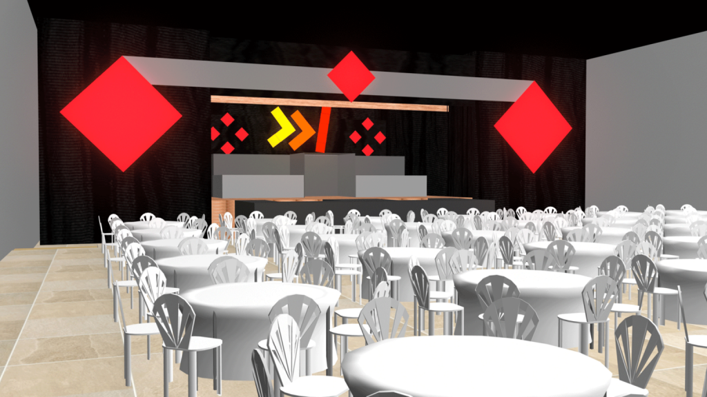 Design e logistica para evento de dança