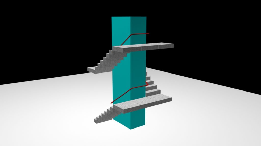 escaleras con barandas